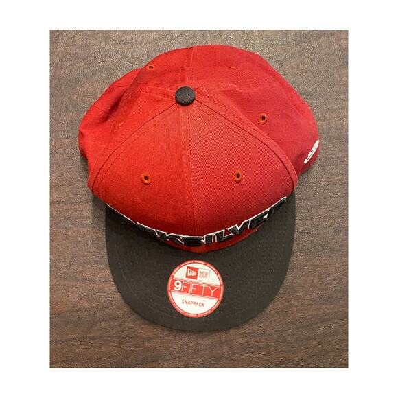 Quicksilver 9Fifty New Era Snapback Red Black One Size Fits Most Skate Surf - Picture 5 of 9